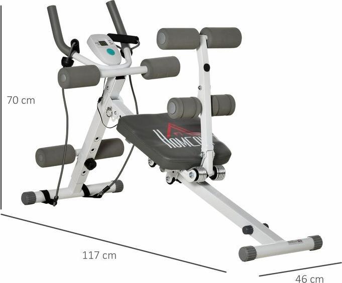 Image du produit Swisshandel24 2-in-1 Bauchtrainer, Bauchmuskeltrainer mit verstellbare Bauchmuskelbank Weiss