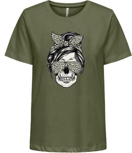 Only Onlstella Life S/S Skull Top Cs Jrs (XS)