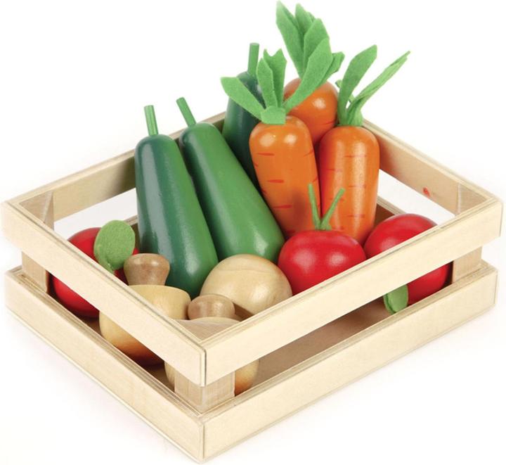 Image du produit Bigjigs Légumes d'hiver en bois dans une caisse