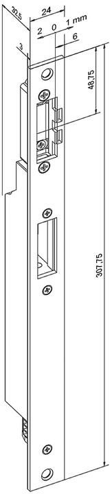 Image du produit effeff Gâche linéaire MEDIATOR (Porte de chambre, Intérieur)