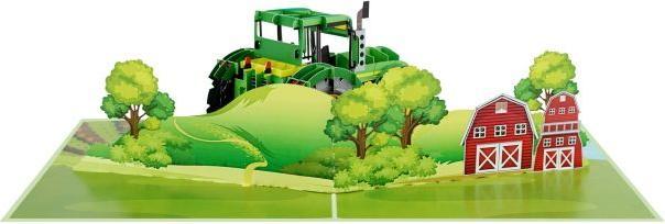 Produktbild MU Classic 3D Pop-Up Grusskarte - Traktor (1 Stk.)