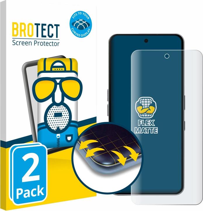 Produktbild BROTECT Fullscreen Schutzfolie Displayschutz Folie Matt Entspiegelungsfolie (2 Stück, Nothing Phone (3a) Pro)