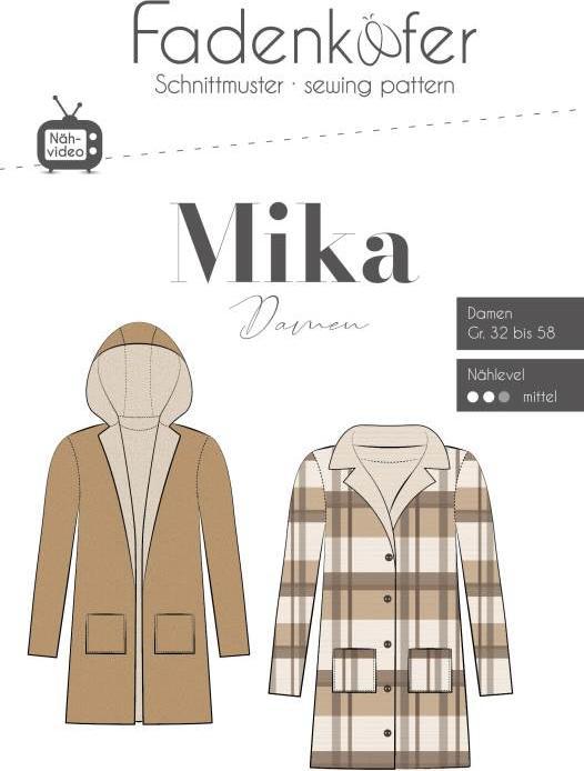 Produktbild Fadenkäfer Schnittmuster Mantel Mika
