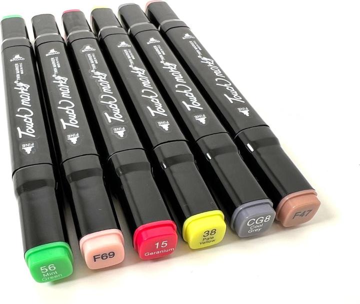 Actual product image Hermex Dual Marker (Black, Colored, 6 mm, 36 x)
