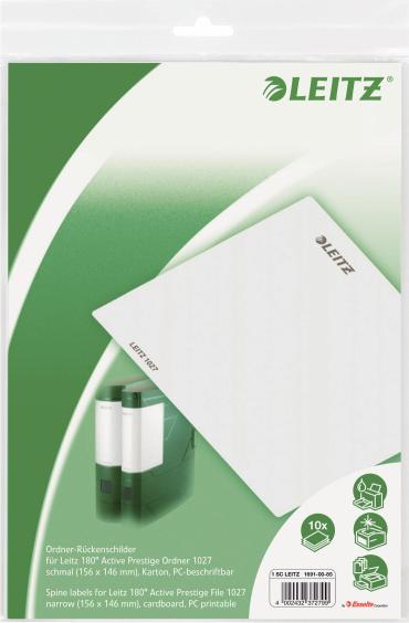Actual product image Leitz Back labels