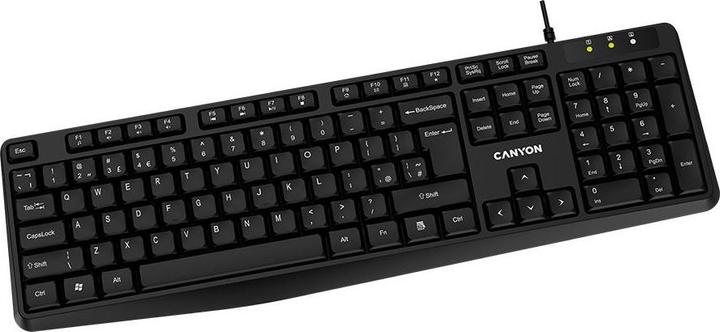 Produktbild Canyon Computertastatur Tastatur KB-1 DE Verkabelt Schwarz (AR, Kabelgebunden)
