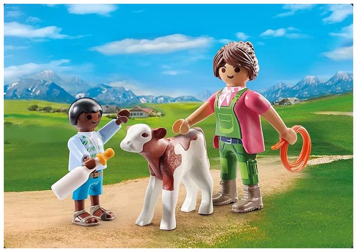 Actual product image Playmobil 71803 Farmer's wife with child and calf (71803)