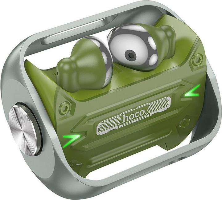 Immagine prodotto Hoco - Auricolari senza fili (EW55) - per il gioco, Bluetooth 5.3, True Wireless - Verde Militare (4 h, Senza fili)