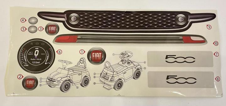 Immagine prodotto Jamara Foglio decalcomanie Slider Fiat 500
