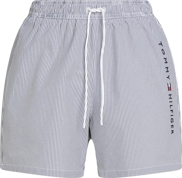 Image du produit Tommy Hilfiger Medium lange Heren Zwembroek met Streep - White - Maat XL (XL)