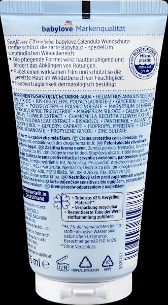 Actual product image dm babylove Wound protection cream sensitive calendula