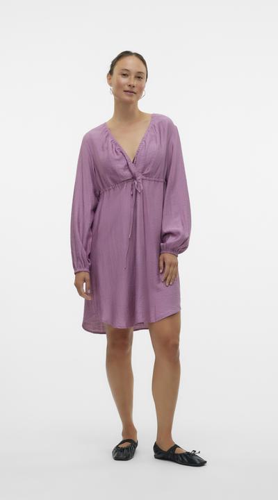 Produktbild Mamalicious Normal geschnitten V-Ausschnitt Elastische Bündchen Kurzes Kleid Kleid (XXL)