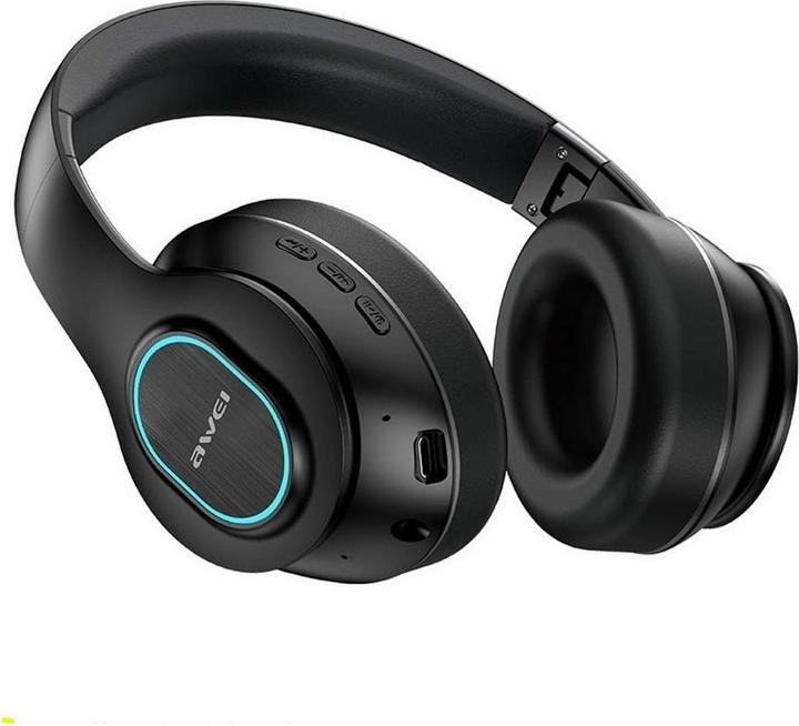 Actual product image Awei słuchawki nauszne Bluetooth A100BL czarny/black (12 h, Wireless)