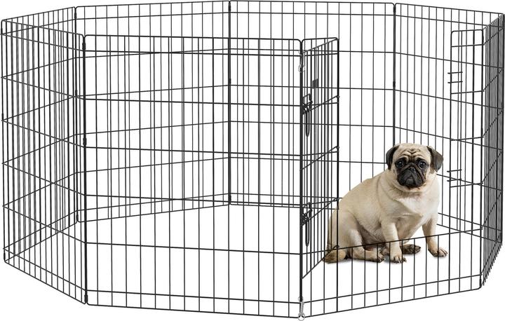 Image du produit PawHut Welpenauslauf Metall Schwarz