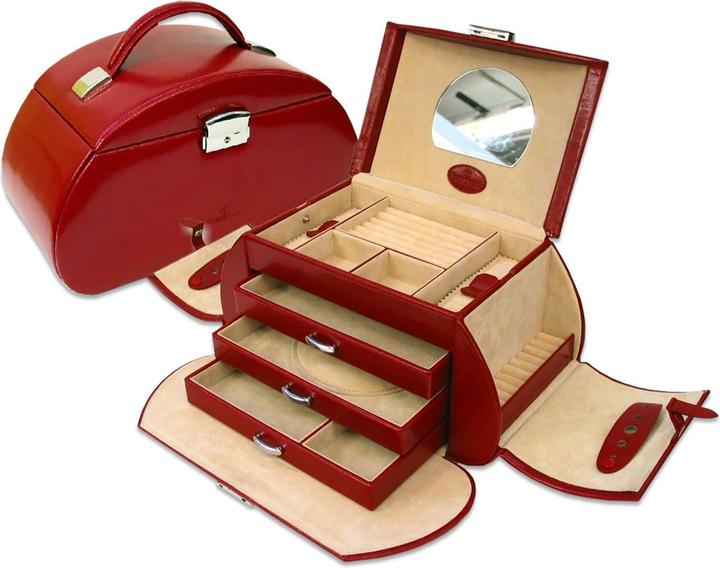 Image du produit Windrose Coffret à bijoux Merino 12 - Rouge