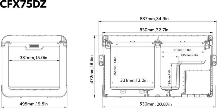 Actual product image Dometic Cfx3 (65 l)