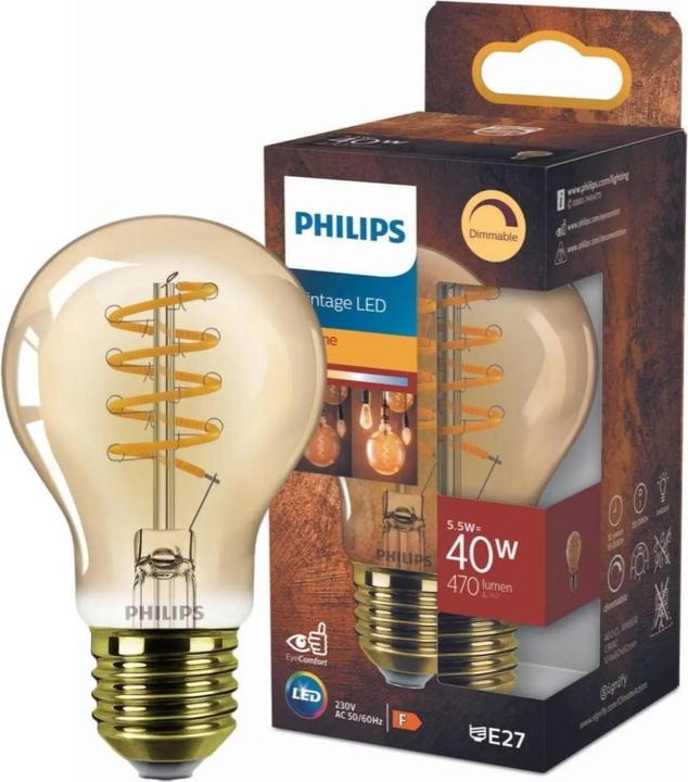 Produktbild Philips Amber (E27, 5.50 W, 470 lm, 1 x, E)