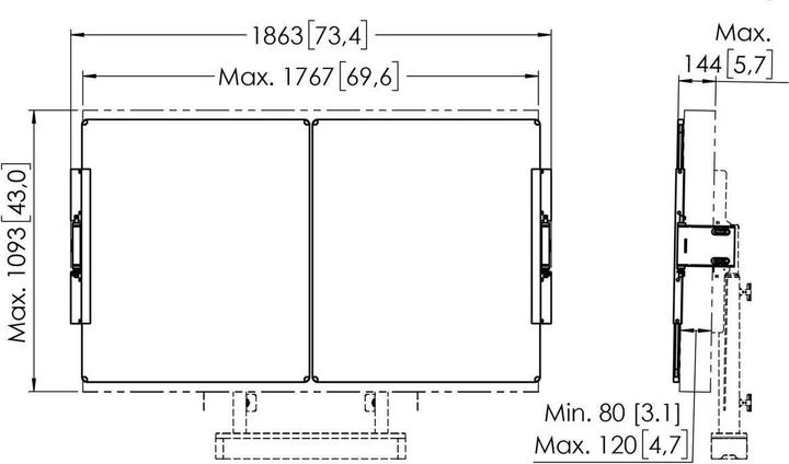 Produktbild Vogels RISE A217 WHITEBOARD SET 75IN