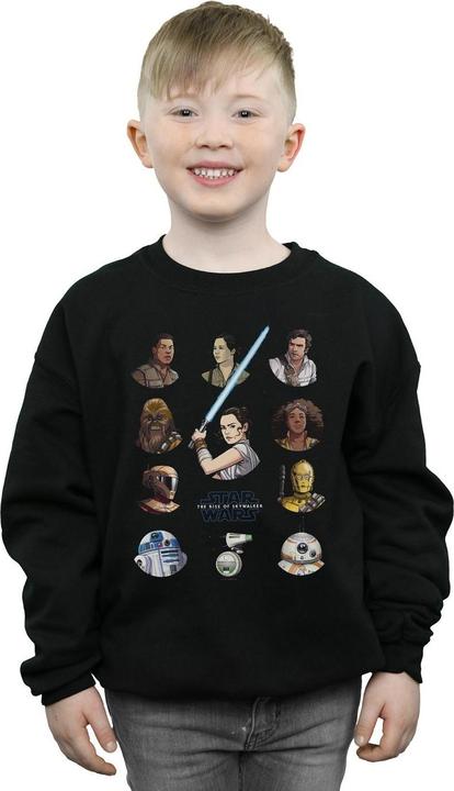 Produktbild Star Wars The Rise Of Skywalker Resistance Character Line Up Sweatshirt Jungen (152, 158)