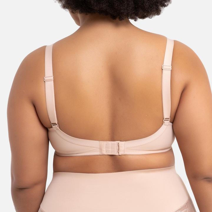 Image du produit La Redoute Collections Soutien-gorge minimiseur en microfibre et dentelle (80 E)