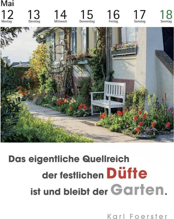 Produktbild Der literarische Gartenkalender 2025 (24 x 32 cm, Harter Einband, Deutsch)