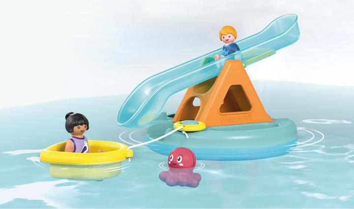Actual product image Playmobil Badeinsel mit Wasserrutsche (71687, Playmobil Junior)
