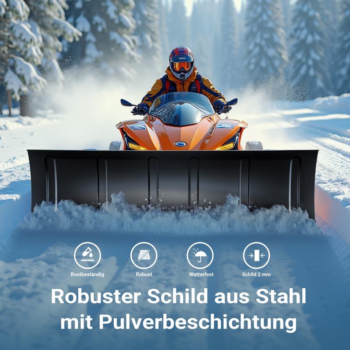 Image du produit Wiltec Lame de déneigement universelle 100x40 cm réglable Tracteur de pelouse Lame de déneigement Tracteur
