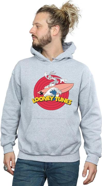 Immagine prodotto Looney Tunes Bugs Bunny Surfing Felpa con Cappuccio Uomo (XXL)