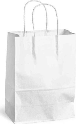 Produktbild Mailmedia Papier-Tragetasche mit Kordel, 28,8 Liter, weiss Masse: (B)400 x (T)160 x (H)450 mm, aus Kr