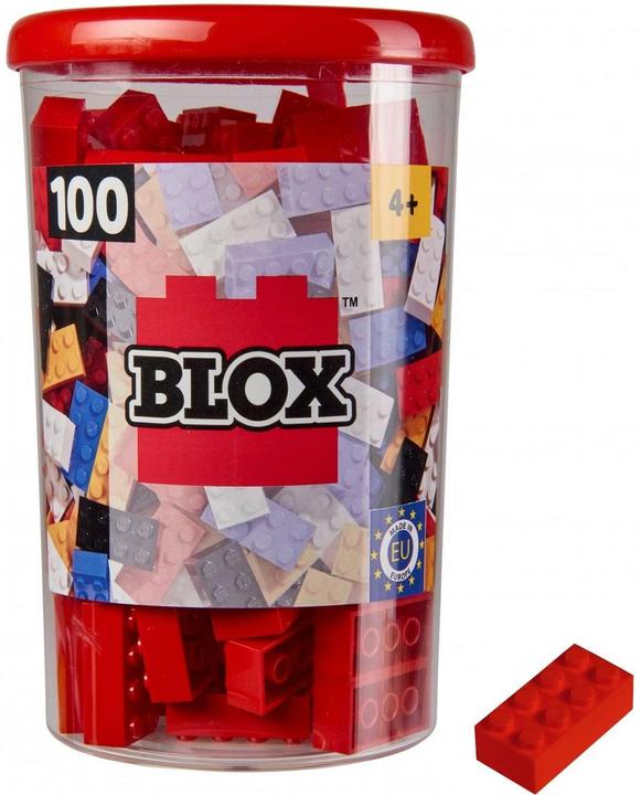 Actual product image Androni Blox 100 red 8 bricks in box