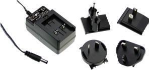 Actual product image MeanWell Power Supply,Plug Top,5V,3A,15W