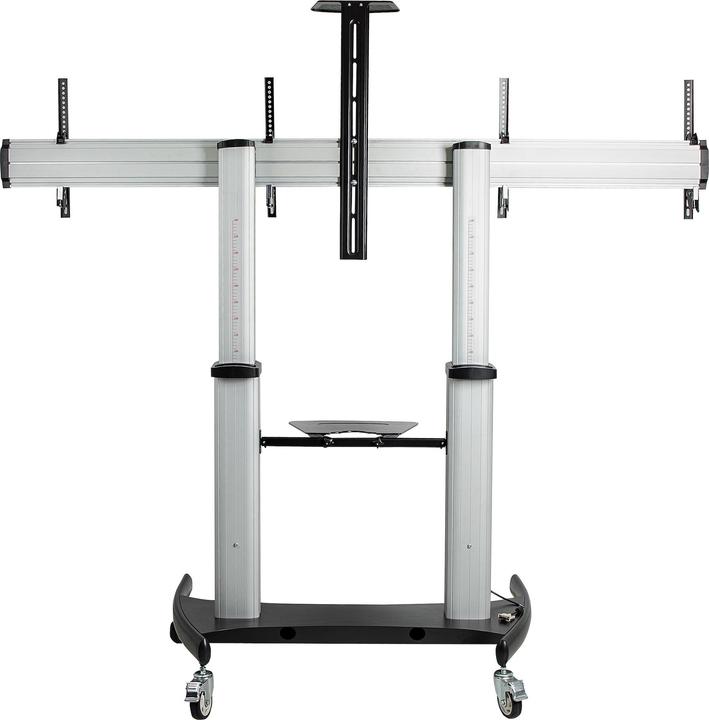 Actual product image StarTech com Dual TV Cart for 37-60in VESA TVs up to 110lb/50kg each - Height Adjustable TV Mount, M (60", 100 kg)