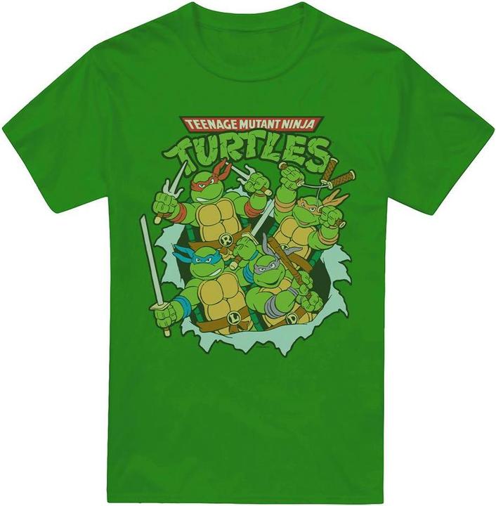 Actual product image Teenage Mutant NT Mens Retro Group T-Shirt (3XL)