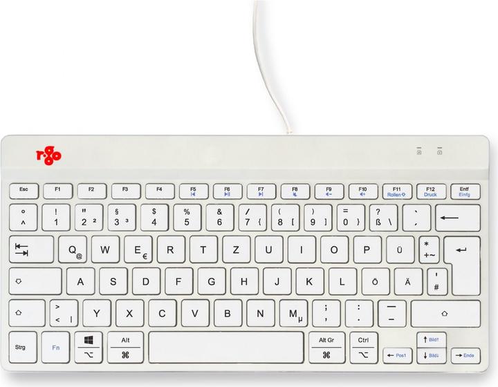 Image du produit R-Go Tools R-Go Compact Break Clavier ergonomique QWERTY (FR), filaire, blanc (DE, Filaire)