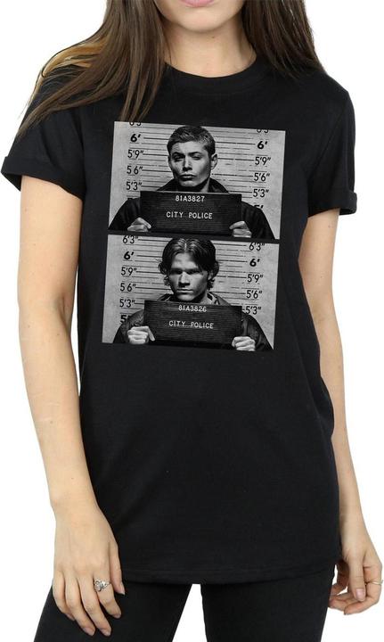 Immagine prodotto Supernatural Winchester Maglietta Ampia Foto Segnaletica Donna (4XL)