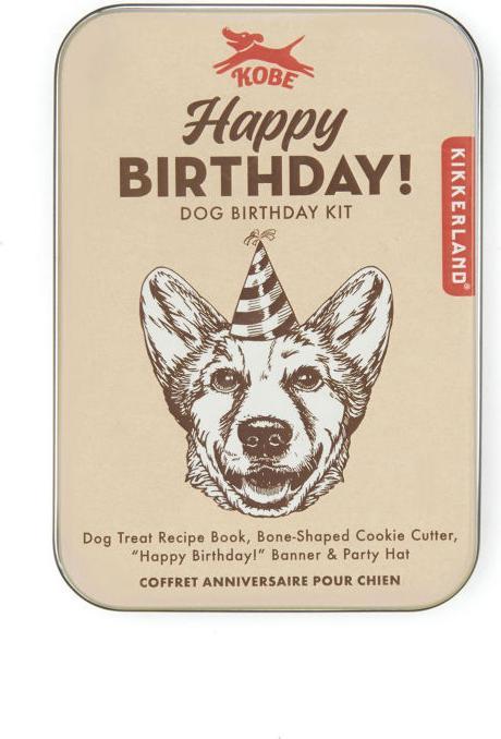 Actual product image Kikkerland Dog Happy Birthday Kit