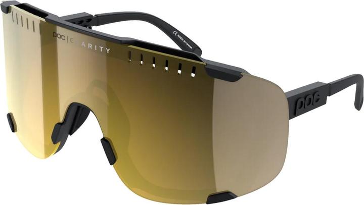 Produktbild Poc Devour WF Sonnenbrille (Uranium Black, Teilweise sonnig Gold, clarity road-sunny gold)