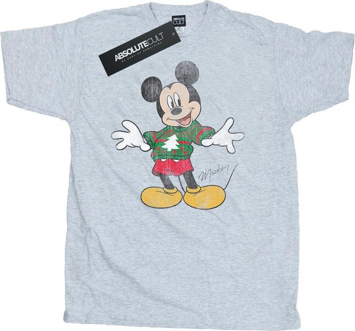 Disney Mickey Mouse Christmas Jumper TShirt (S)
