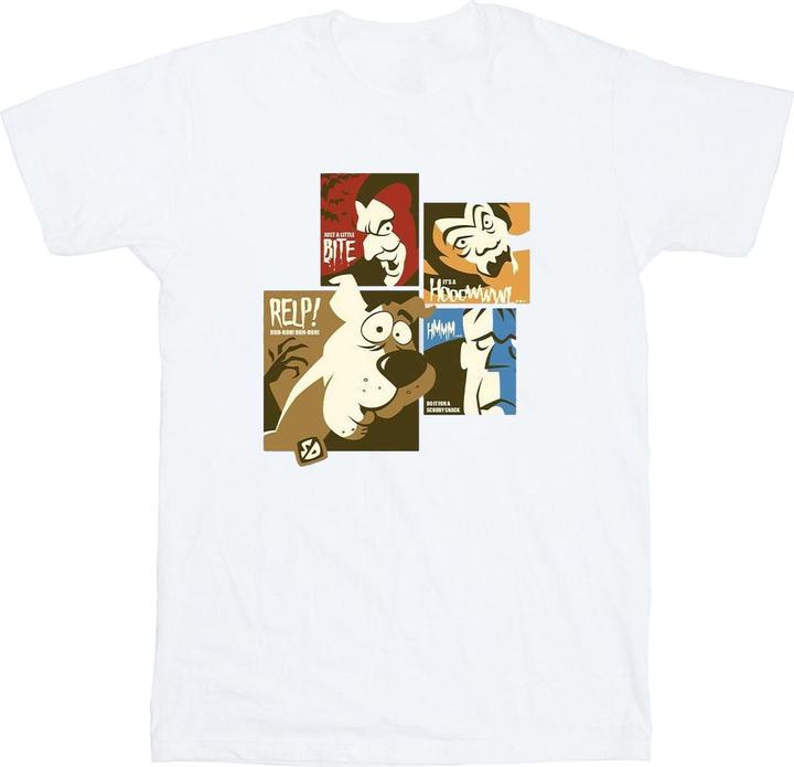 Actual product image Scooby Doo Mens Squares Faces Cotton T-Shirt (XL)