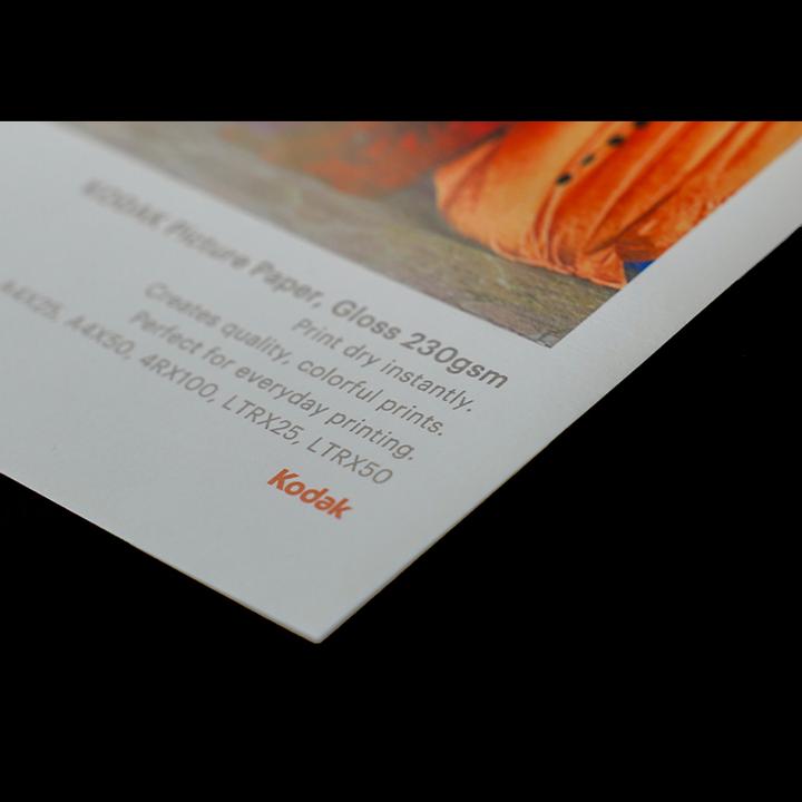 Actual product image Kodak Picture Paper 230g 11.8 mil Glossy 4/6x100 (9891267) (230 g/m², 21 x 29.7 cm, 50 x)
