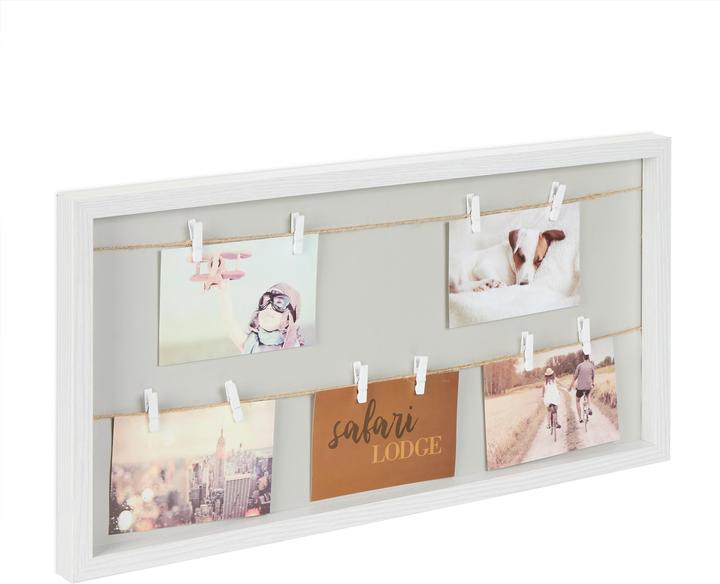 Relaxdays Cornice per foto (Bacheca, 62 x 3 x 32 cm)