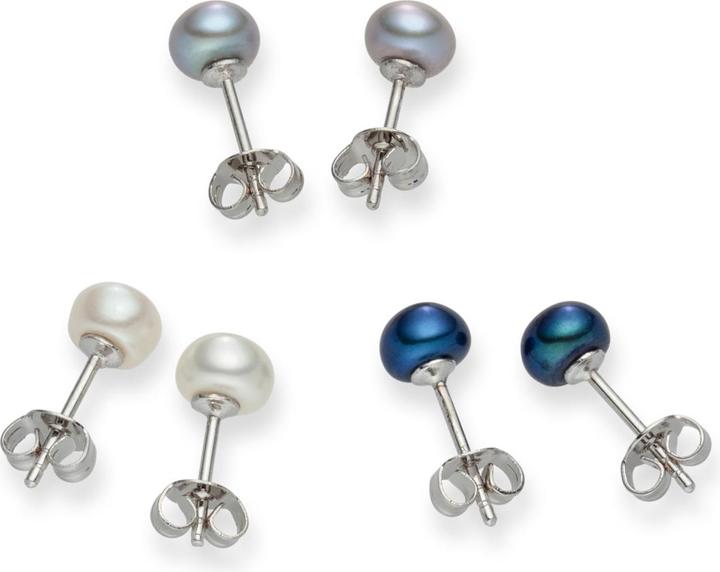 Actual product image Lulu & Jane Brass freshwater cultured pearl silver - 33258 (Brass)