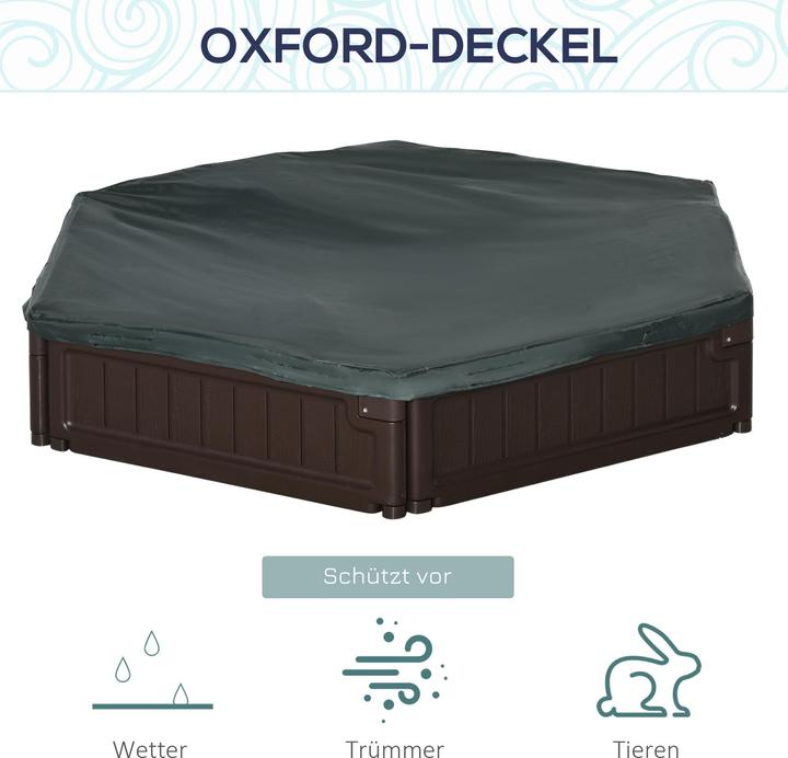 Produktbild Outsunny Sandkasten mit anpassbarer Form und 3 Sitzplätzen