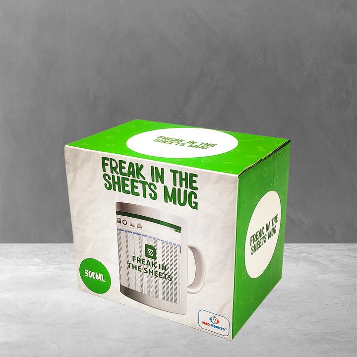 Actual product image Thumbs Up Mad Monkey mug "Freek in the Sheets" 300ml white (300 ml, 1 x)