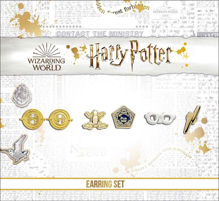 Produktbild GED Harry Potter Stud Earring Set: Time T./Choc.Frog/Glass Light (Versilbertes Metall)
