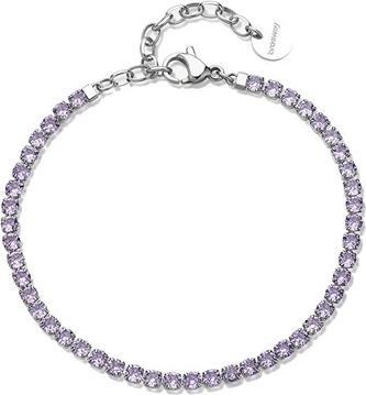 Immagine prodotto Brosway Bracciale Tennis in acciaio con zirconi viola Desideri Bei103 (Acciaio)
