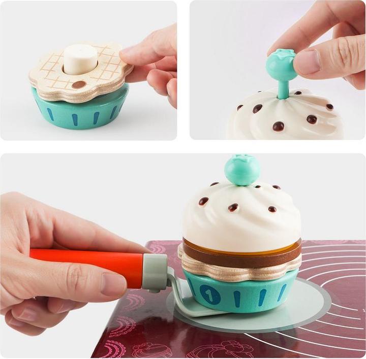 Produktbild Topbright Toys Cupcakes-Spielset aus Holz
