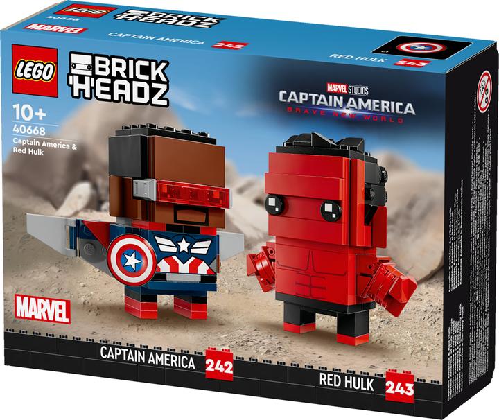 Image du produit LEGO BrickHeadz Super Heroes Captain America & Red Hulk (40668, LEGO Brickheadz)