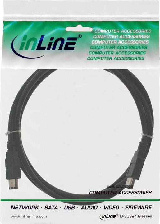 Actual product image InLine FireWire cable, IEEE1394 6pin St/St (1 m, FireWire)