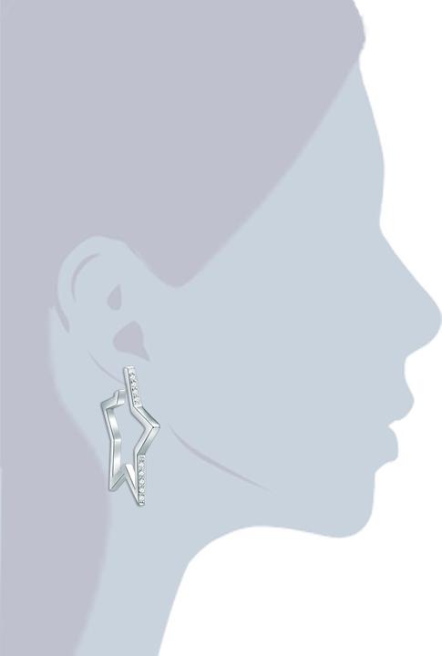Produktbild Lulu & Jane Damen Stern Metall-Legierung verziert mit Kristallen von Swarovski® silber - 29311 (Metall-Legierung)